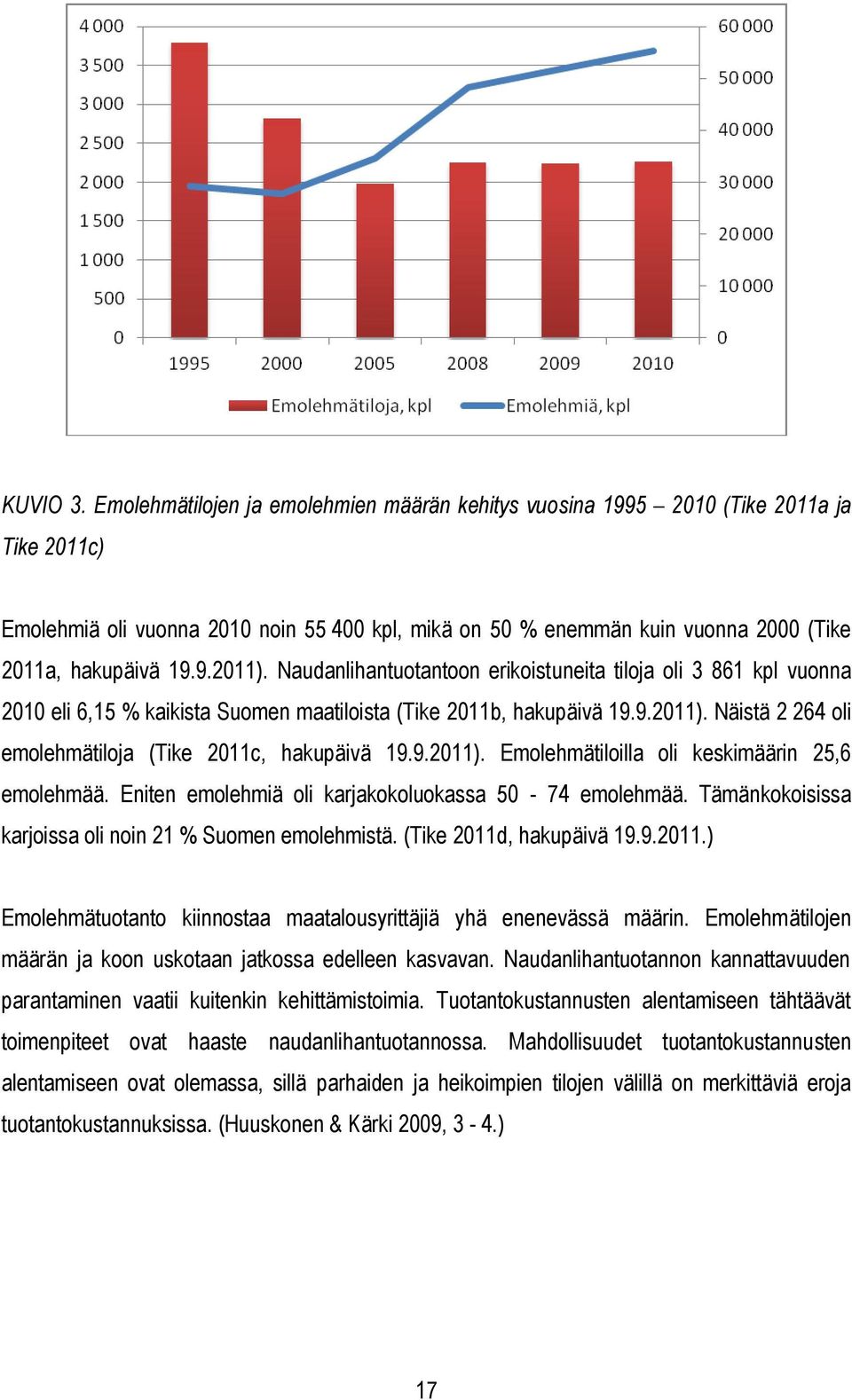 Naudanlihantuotantoon erikoistuneita tiloja oli 3 861 kpl vuonna 2010 eli 6,15 % kaikista Suomen maatiloista (Tike 2011b, hakupäivä 19.9.2011).