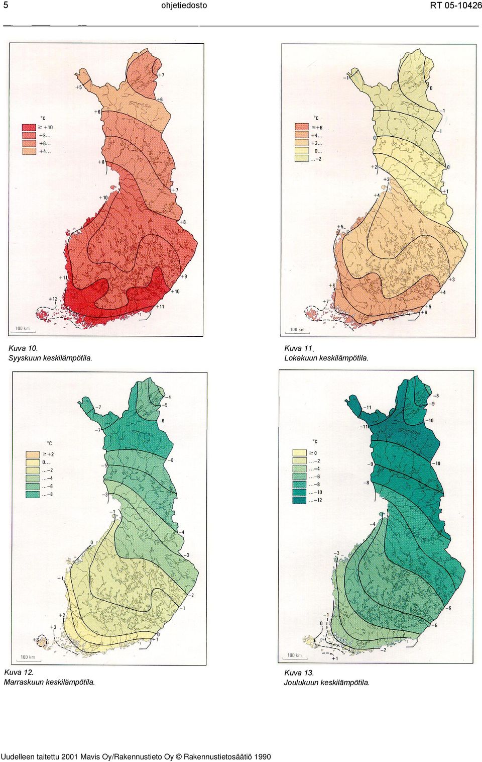 Marraskuun keskilämpötila. Kuva 13.