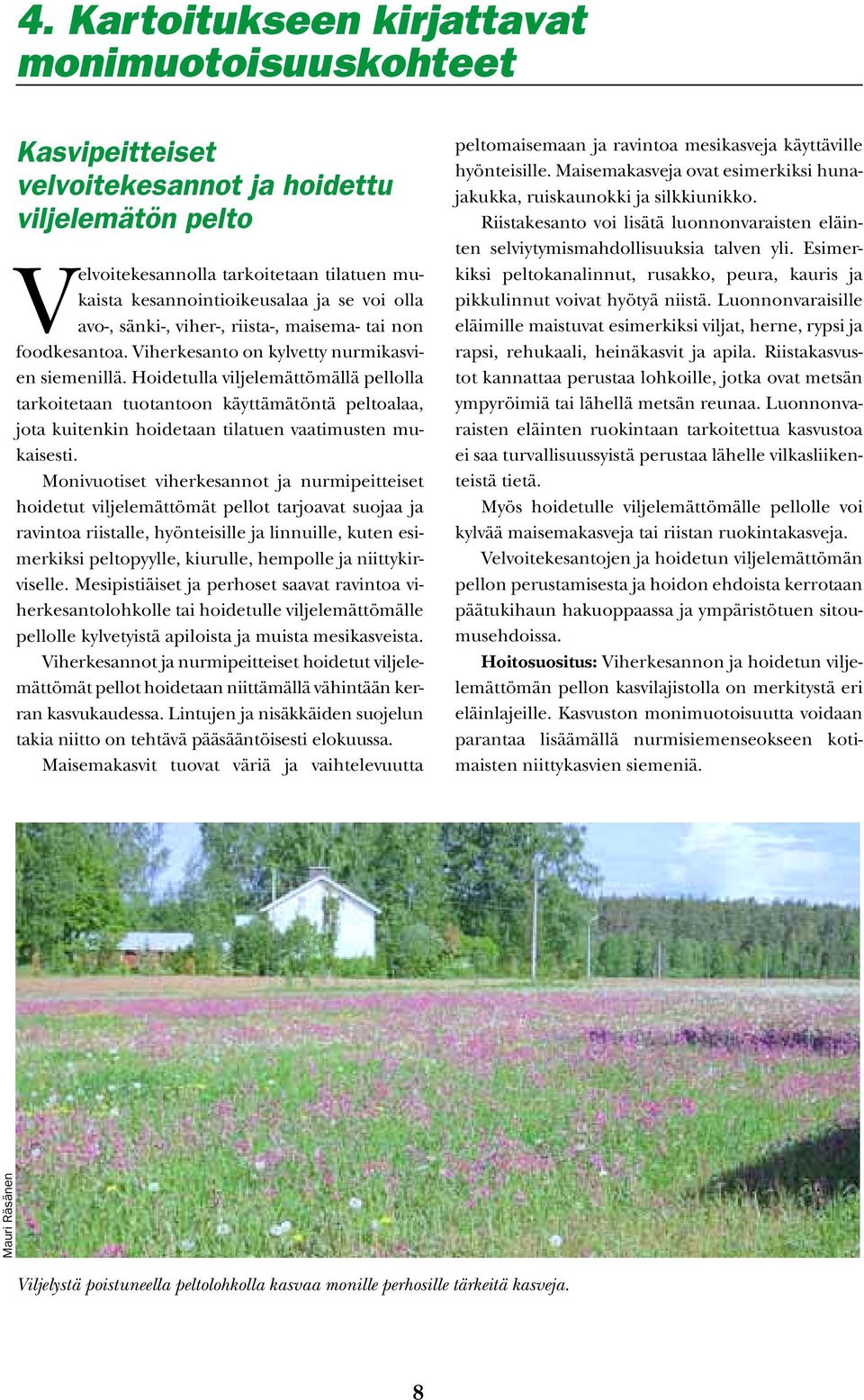 Hoidetulla viljelemättömällä pellolla tarkoitetaan tuotantoon käyttämätöntä peltoalaa, jota kuitenkin hoidetaan tilatuen vaatimusten mukaisesti.