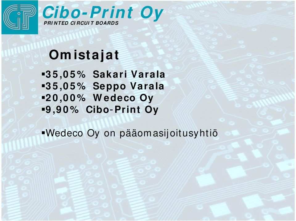 Wedeco Oy 9 90% 9,90% -Print Print Oy