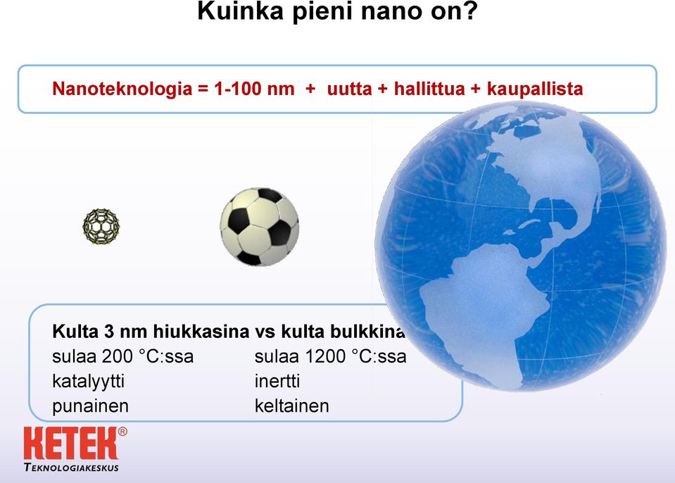 kaupallista Kulta 3 nm hiukkasina vs kulta