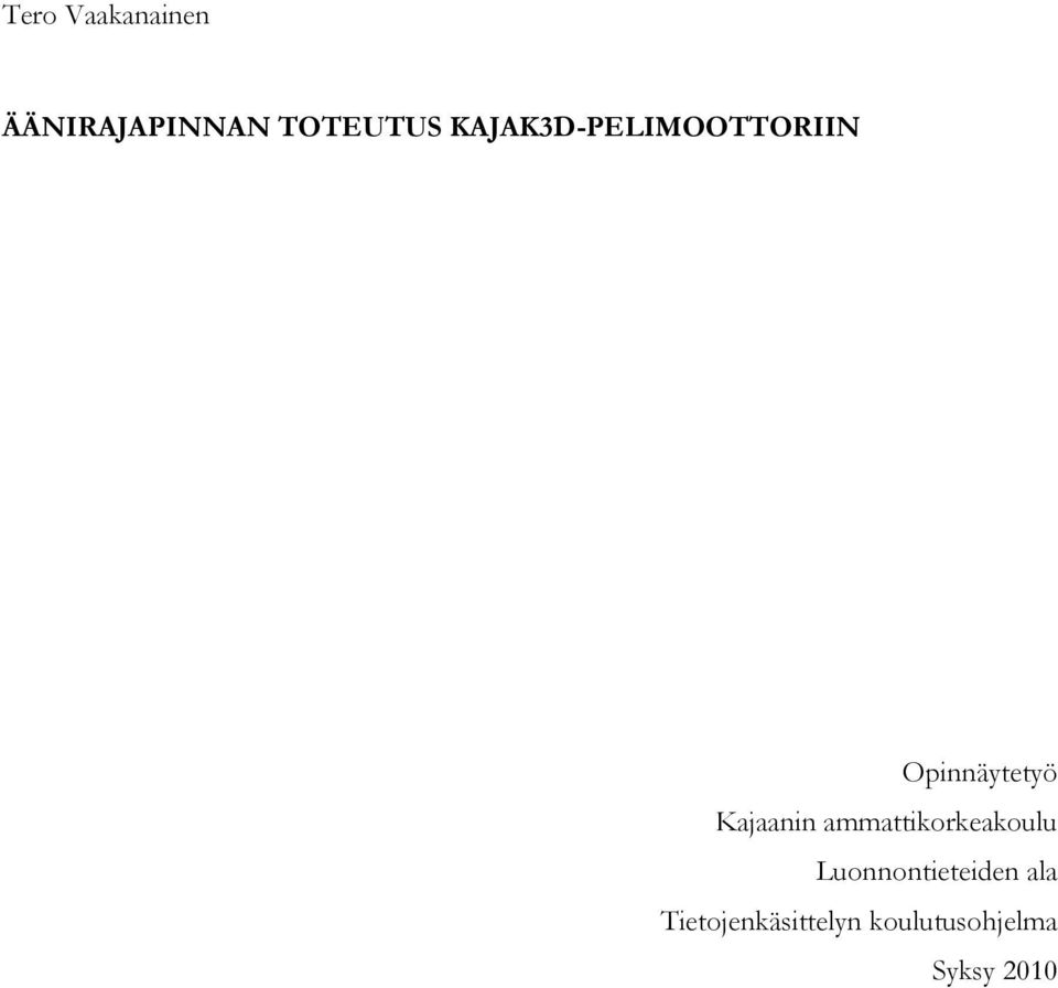 Kajaanin ammattikorkeakoulu