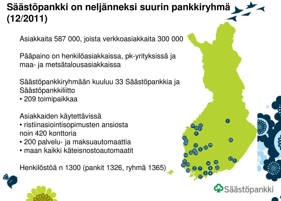 Säästöpankkia ja Säästöpankkiliitto 209 toimipaikkaa Asiakkaiden käytettävissä ristiinasiointisopimusten ansiosta