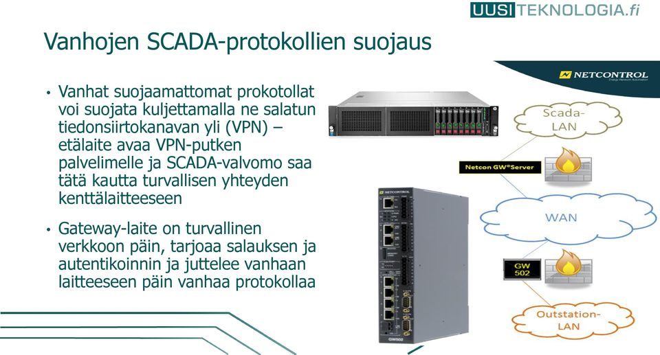 saa tätä kautta turvallisen yhteyden kenttälaitteeseen Gateway-laite on turvallinen verkkoon