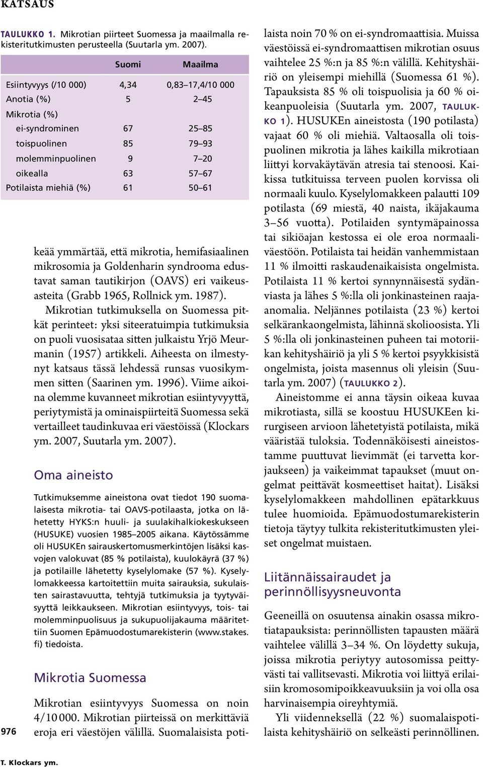 Mikrotian tutkimuksella on Suomessa pitkät perinteet: yksi siteeratuimpia tutkimuksia on puoli vuosisataa sitten julkaistu Yrjö Meurmanin (1957) artikkeli.