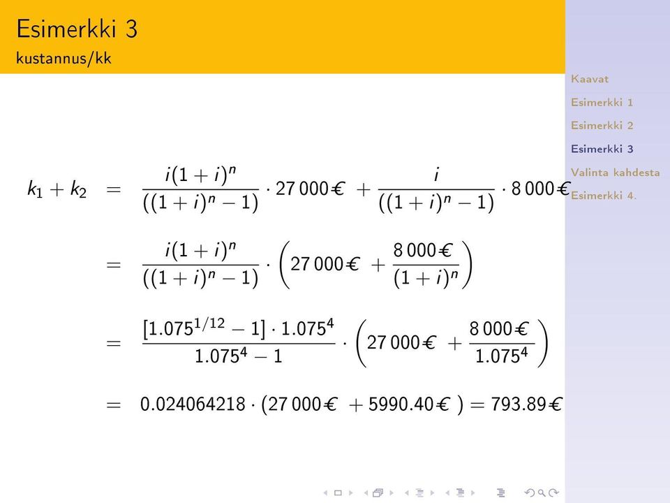 000 C ) (1 + i) n = [1.0751/12 1] 1.075 4 1.