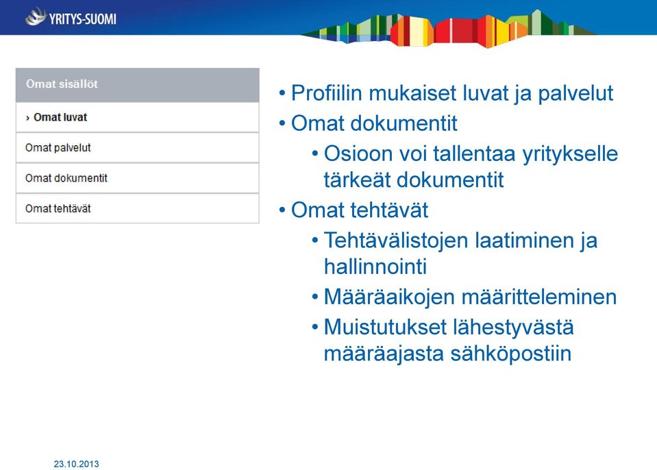 Tehtävälistojen laatiminen ja hallinnointi Määräaikojen