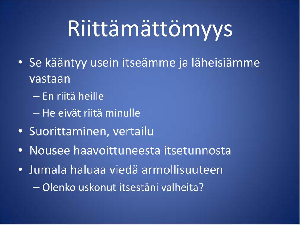 Suorittaminen, vertailu Nousee haavoittuneesta