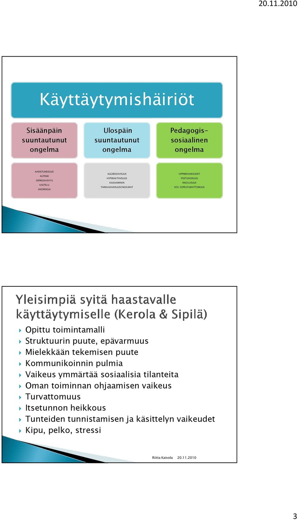 SOS. SOPEUTUMATTOMUUS Opittu toimintamalli Struktuurin puute, epävarmuus Mielekkään tekemisen puute Kommunikoinnin pulmia Vaikeus ymmärtää