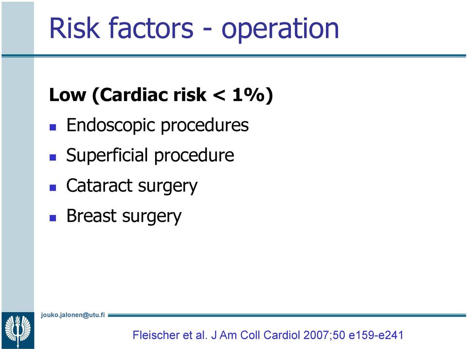 procedure Cataract surgery Breast surgery