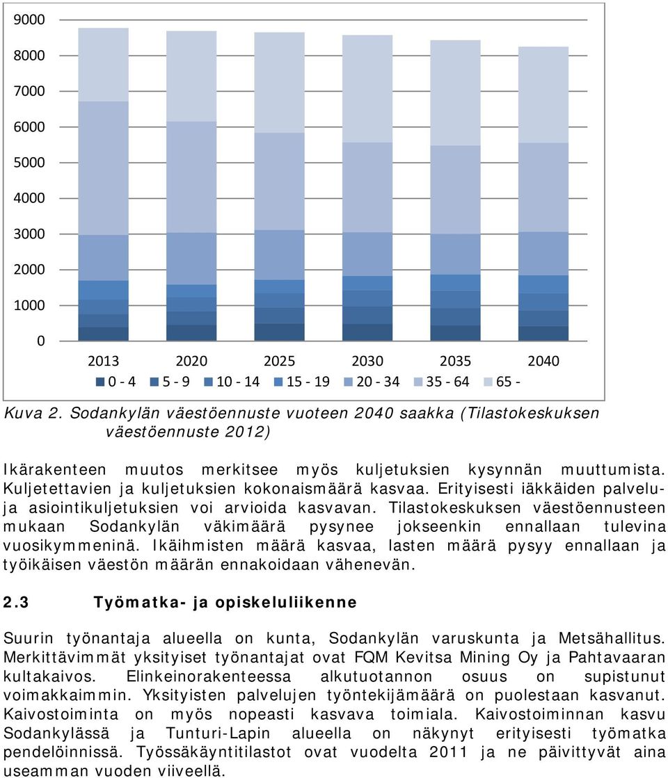 Kuljetettavien ja kuljetuksien kokonaismäärä kasvaa. Erityisesti iäkkäiden palveluja asiointikuljetuksien voi arvioida kasvavan.