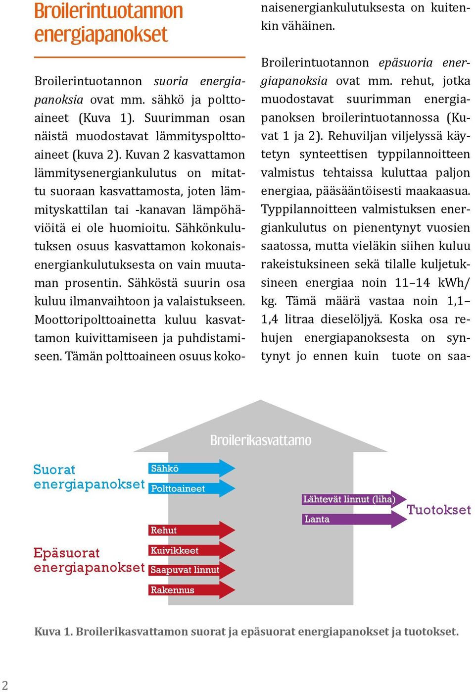 Sähkönkulutuksen osuus kasvattamon kokonaisenergiankulutuksesta on vain muutaman prosentin. Sähköstä suurin osa kuluu ilmanvaihtoon ja valaistukseen.