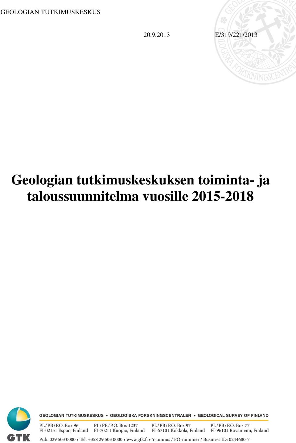 tutkimuskeskuksen toiminta-