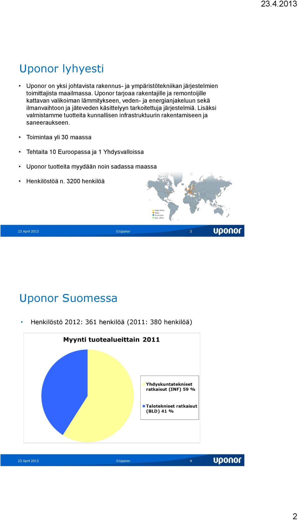 tarkoitettuja järjestelmiä. Lisäksi valmistamme tuotteita kunnallisen infrastruktuurin rakentamiseen ja saneeraukseen.