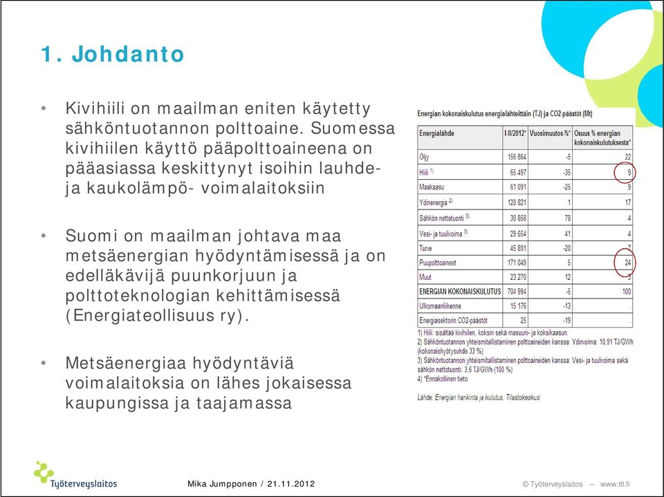 Suomi on maailman johtava maa metsäenergian hyödyntämisessä ja on edelläkävijä puunkorjuun ja polttoteknologian