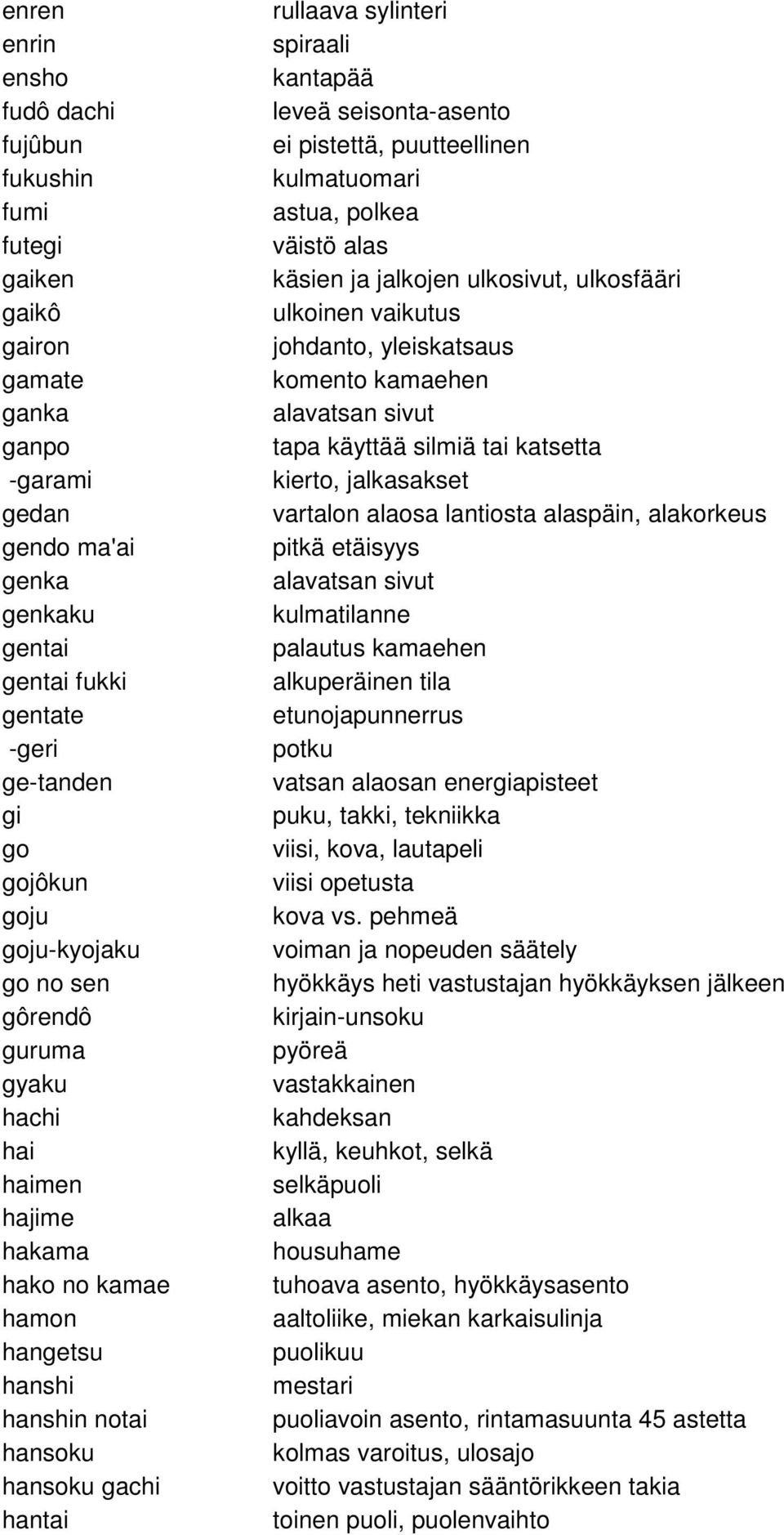 seisonta-asento ei pistettä, puutteellinen kulmatuomari astua, polkea väistö alas käsien ja jalkojen ulkosivut, ulkosfääri ulkoinen vaikutus johdanto, yleiskatsaus komento kamaehen alavatsan sivut