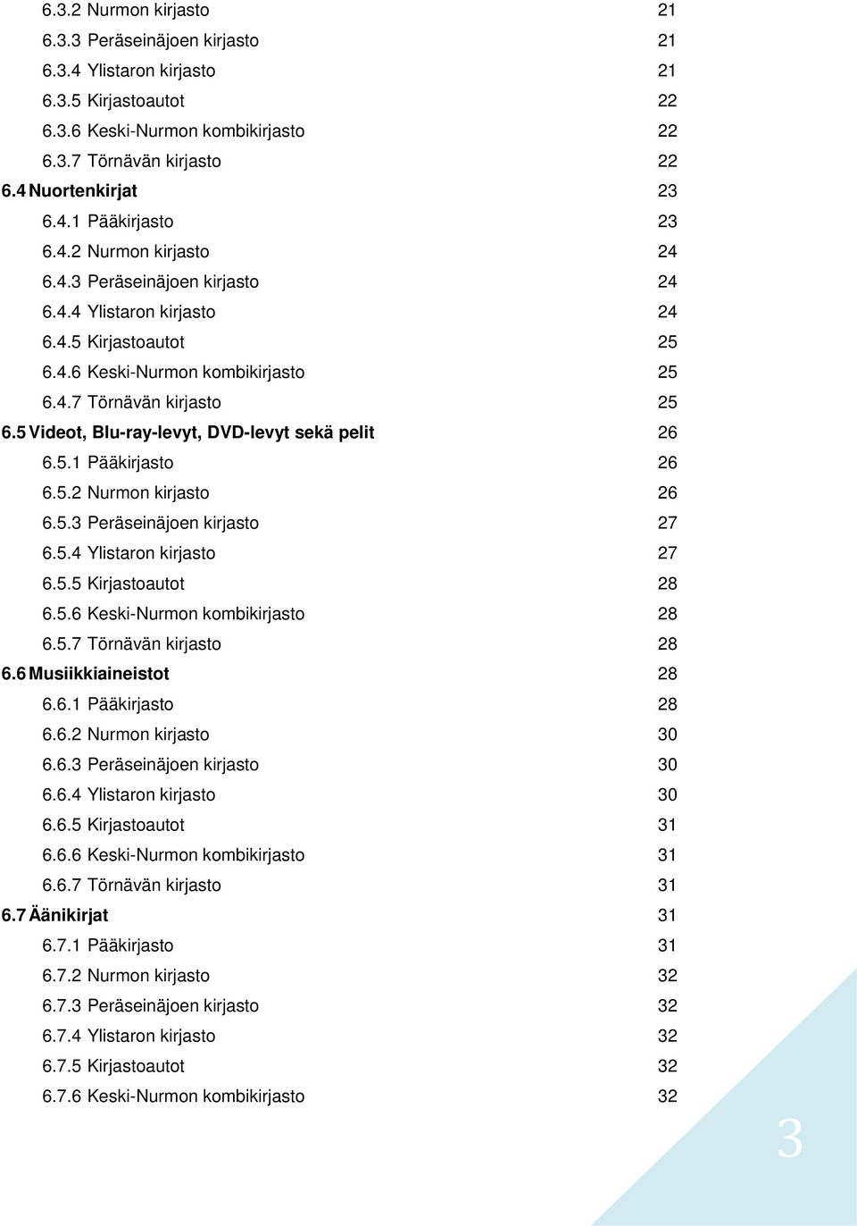 5 Videot, Blu-ray-levyt, DVD-levyt sekä pelit 26 6.5.1 Pääkirjasto 26 6.5.2 Nurmon kirjasto 26 6.5.3 Peräseinäjoen kirjasto 27 6.5.4 Ylistaron kirjasto 27 6.5.5 Kirjastoautot 28 6.5.6 Keski-Nurmon kombikirjasto 28 6.