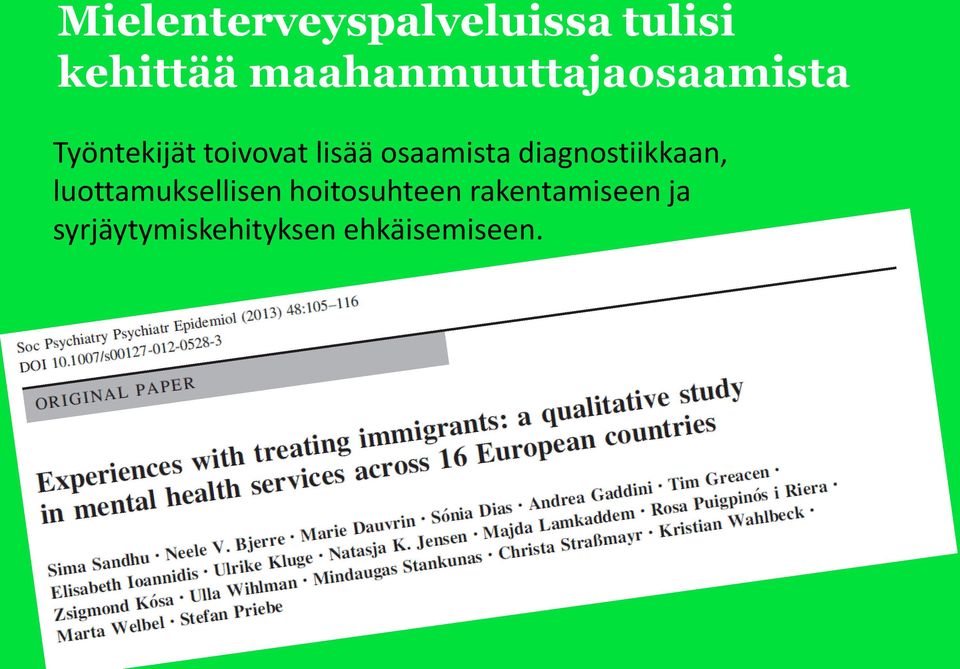 osaamista diagnostiikkaan, luottamuksellisen