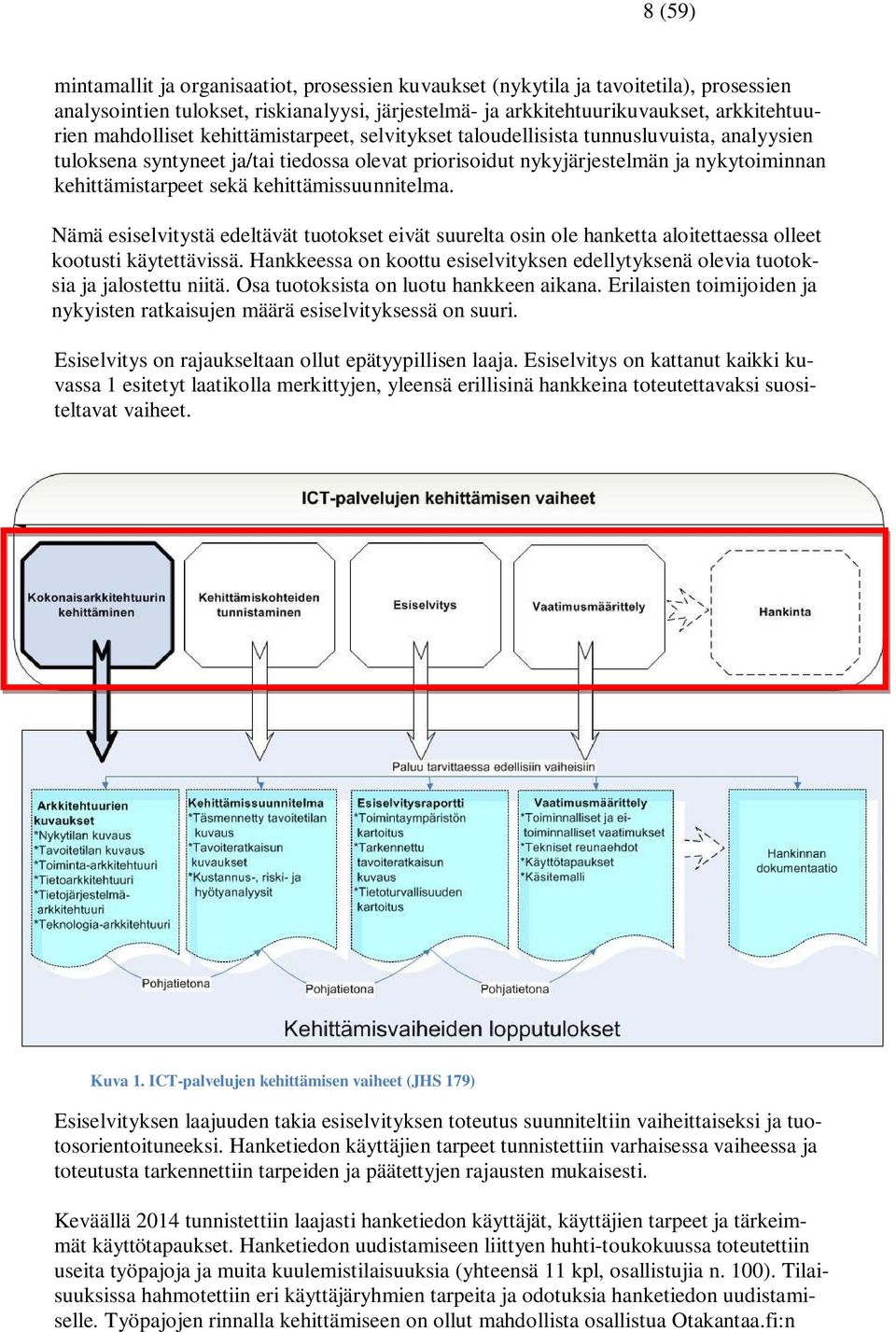 kehittämissuunnitelma. Nämä esiselvitystä edeltävät tuotokset eivät suurelta osin ole hanketta aloitettaessa olleet kootusti käytettävissä.