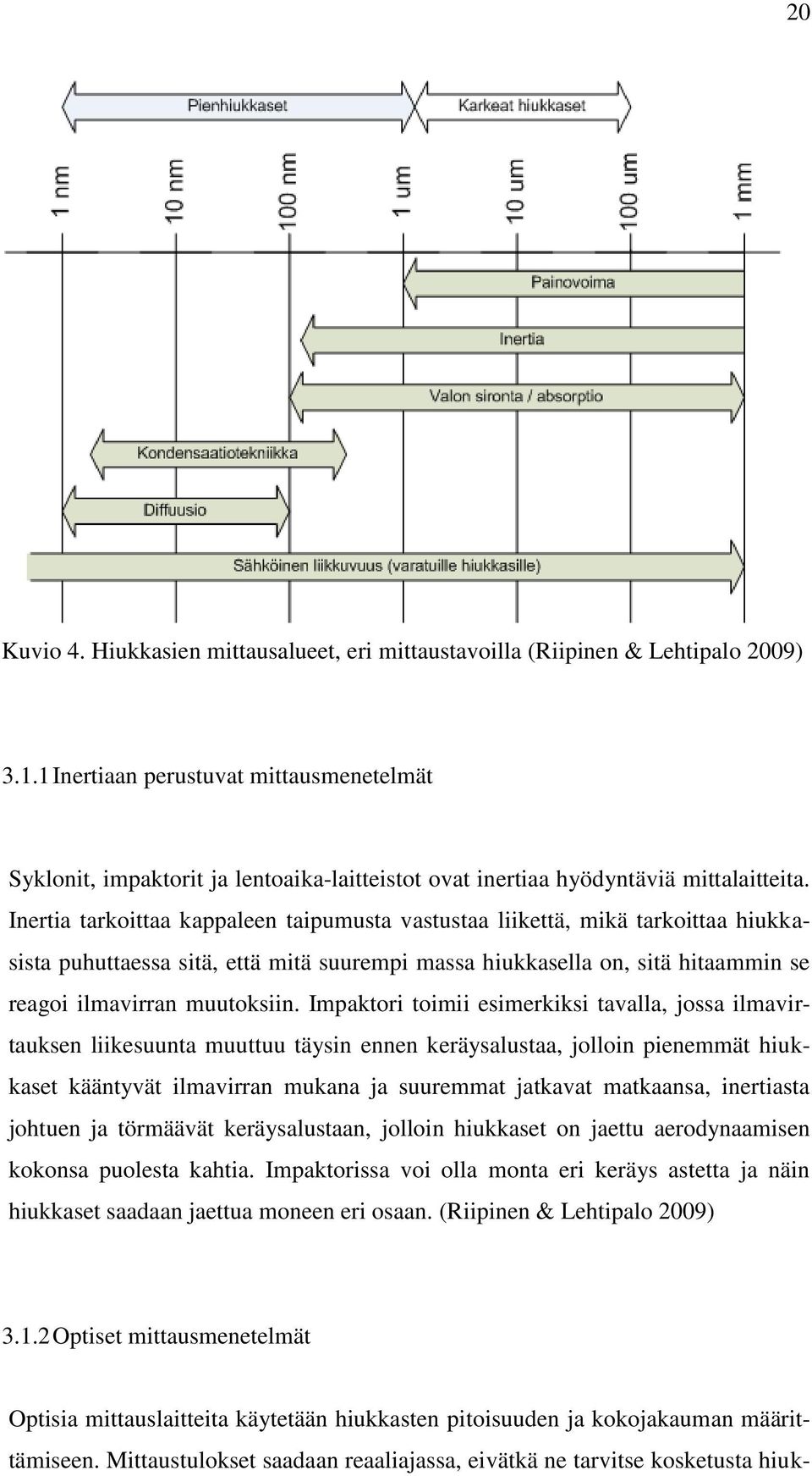 Inertia tarkoittaa kappaleen taipumusta vastustaa liikettä, mikä tarkoittaa hiukkasista puhuttaessa sitä, että mitä suurempi massa hiukkasella on, sitä hitaammin se reagoi ilmavirran muutoksiin.