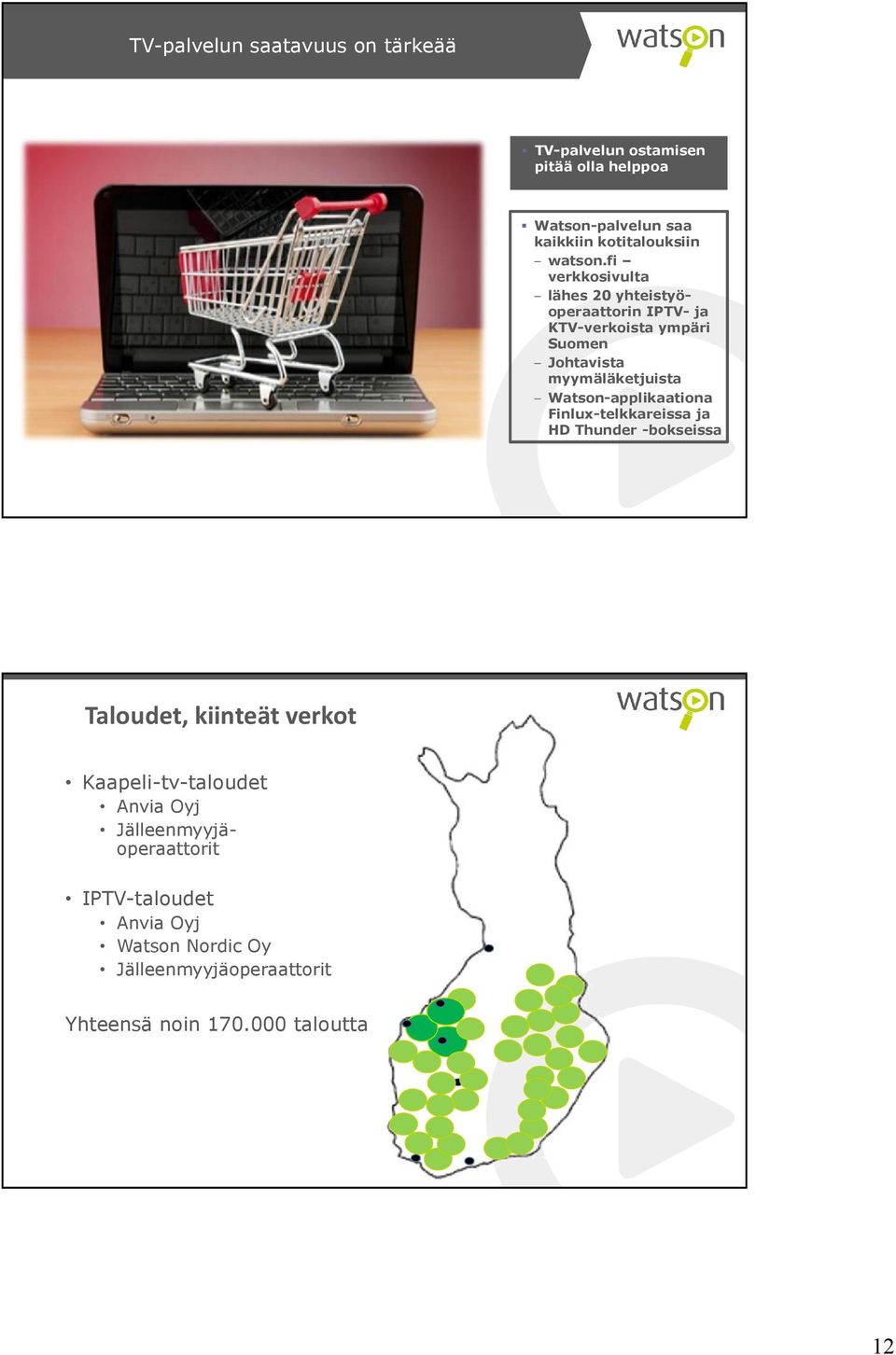 fi verkkosivulta lähes 20 yhteistyöoperaattorin IPTV- ja KTV-verkoista ympäri Suomen Johtavista myymäläketjuista