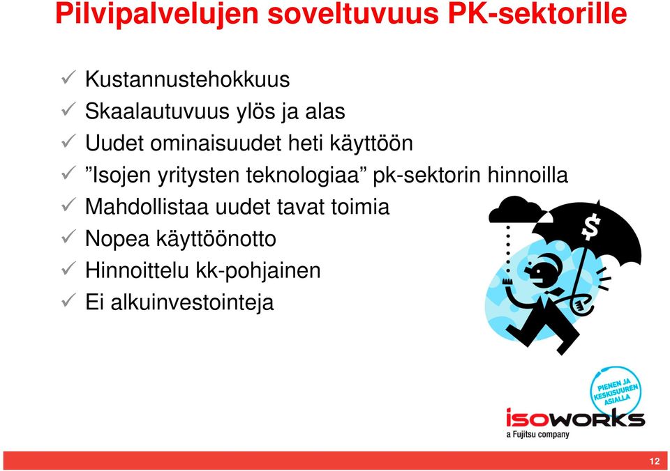 yritysten teknologiaa pk-sektorin hinnoilla Mahdollistaa uudet