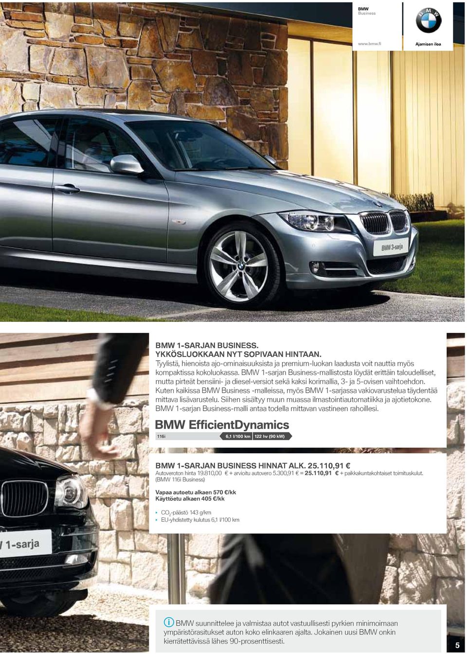Kuten kaikissa BMW -malleissa, myös BMW 1-sarjassa vakiovarustelua täydentää mittava lisävarustelu. Siihen sisältyy muun muassa ilmastointiautomatiikka ja ajotietokone.