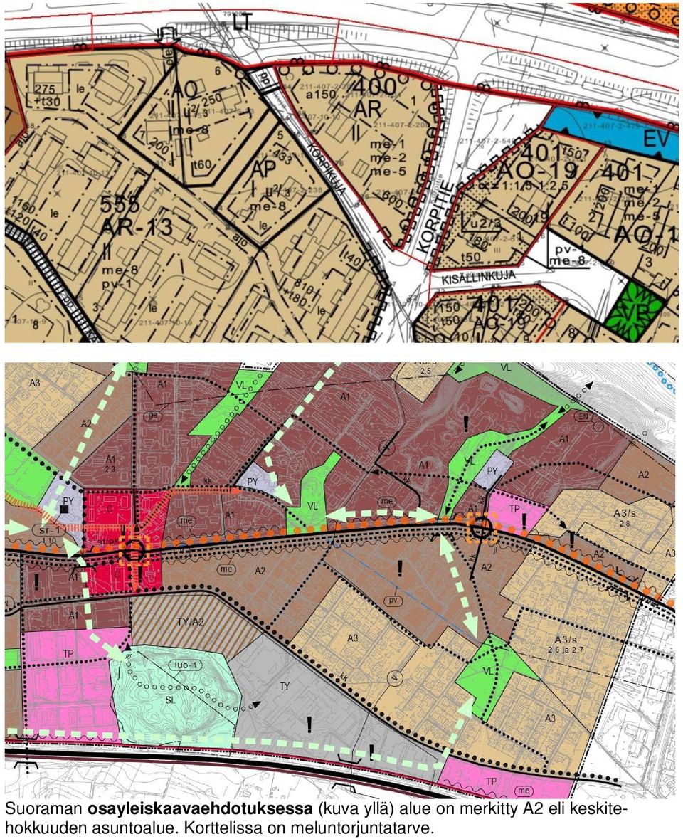 yllä) alue on merkitty A2 eli