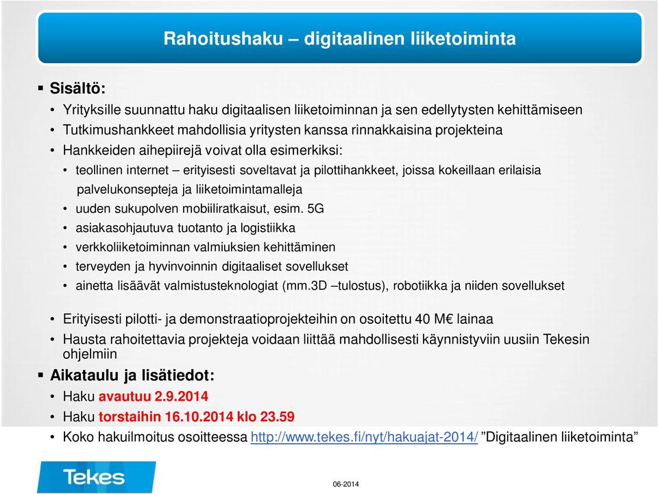 sukupolven mobiiliratkaisut, esim.