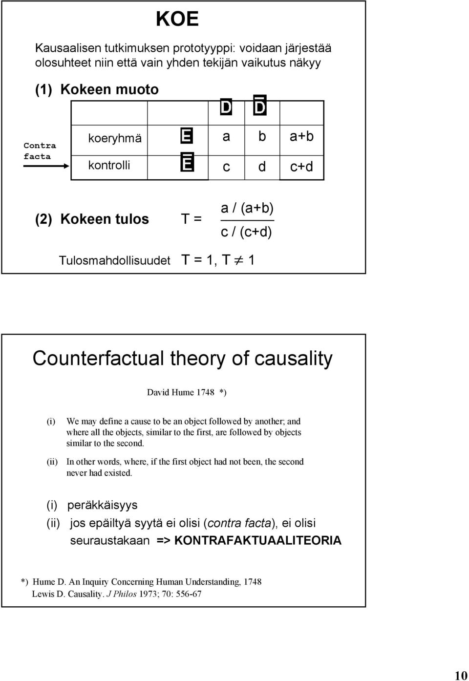 all the objects, similar to the first, are followed by objects similar to the second. n other words, where, if the first object had not been, the second never had existed.