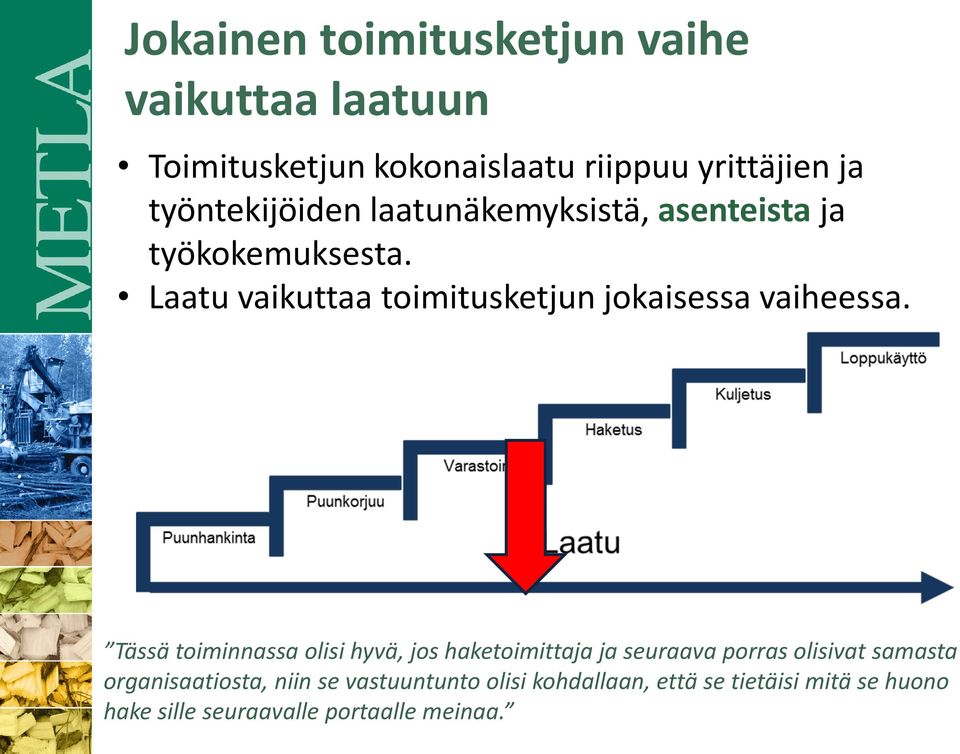 Laatu vaikuttaa toimitusketjun jokaisessa vaiheessa.