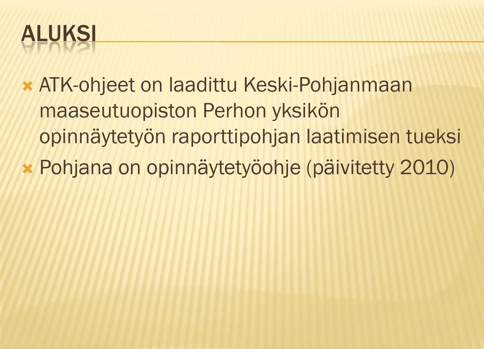 yksikön opinnäytetyön raporttipohjan