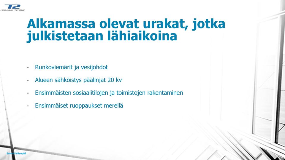 20 kv Ensimmäisten sosiaalitilojen ja toimistojen