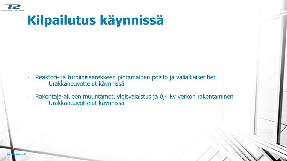 käynnissä Rakentaja-alueen muuntamot, yleisvalaistus ja 0,4