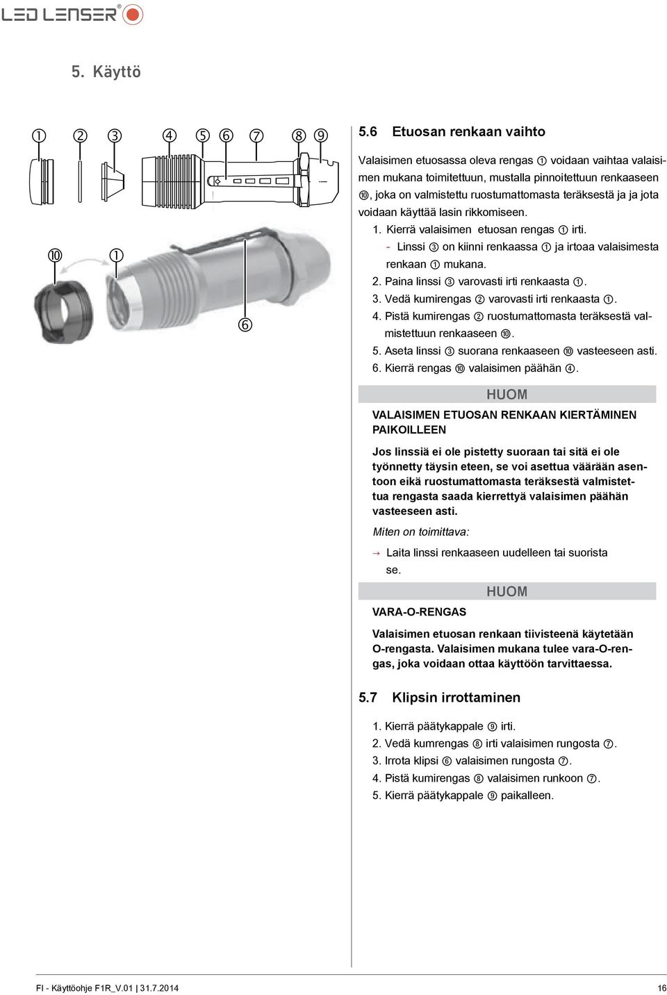 Led Lenser * Käyttöohje - PDF Ilmainen lataus