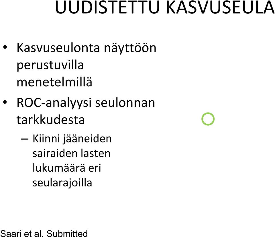 seulonnan tarkkudesta Kiinni jääneiden