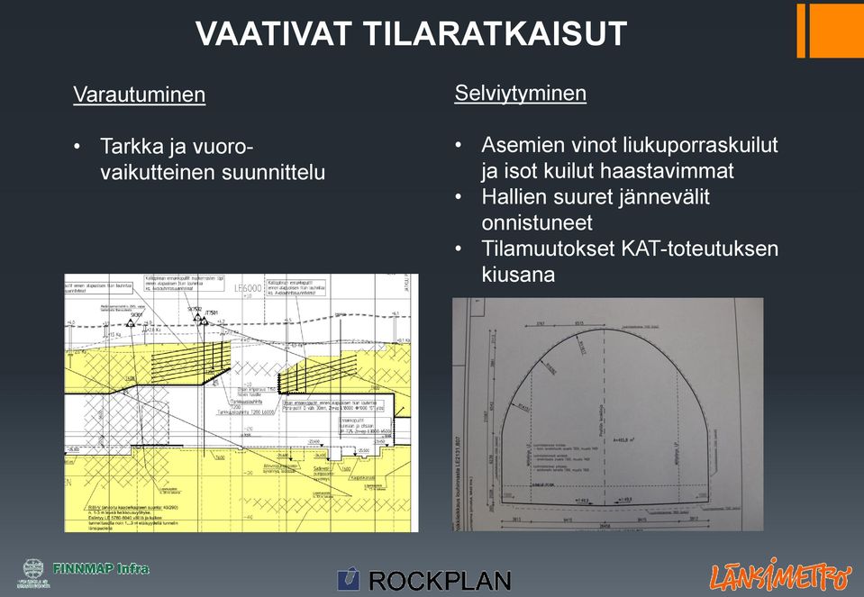 liukuporraskuilut ja isot kuilut haastavimmat