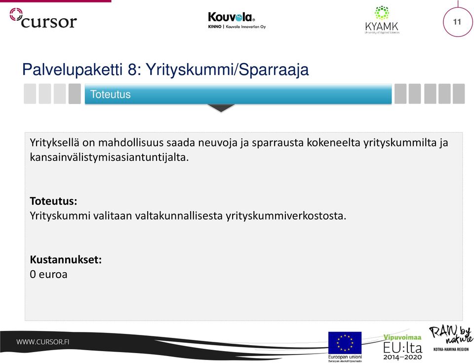 yrityskummilta ja kansainvälistymisasiantuntijalta.