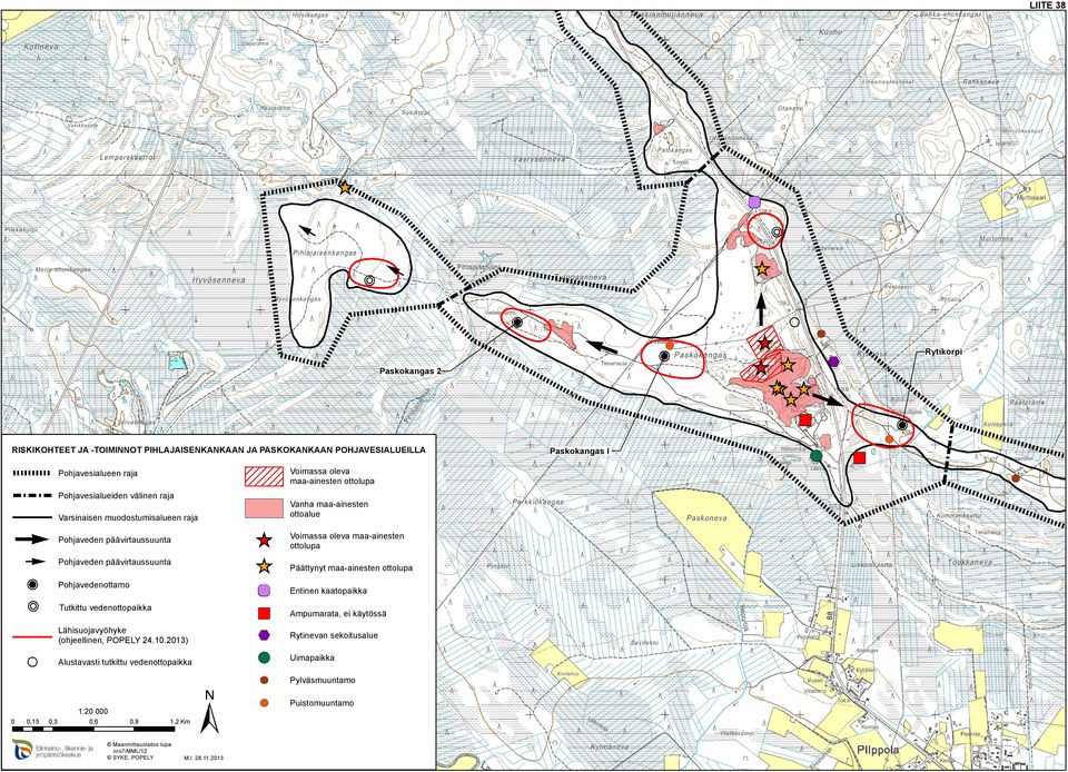 ottolupa Päättynyt maa-ainesten ottolupa Entinen kaatopaikka Ampumarata, ei käytössä Alustavasti tutkittu