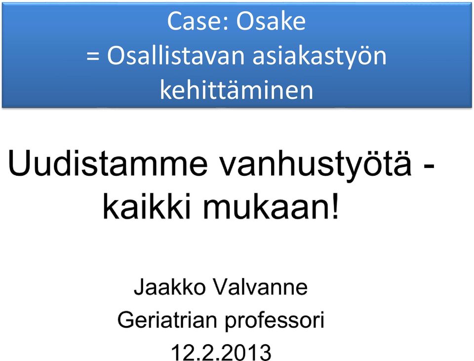 Osallistavan