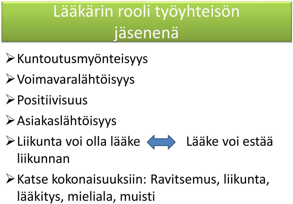 Liikunta voi olla lääke liikunnan Lääke voi estää Katse