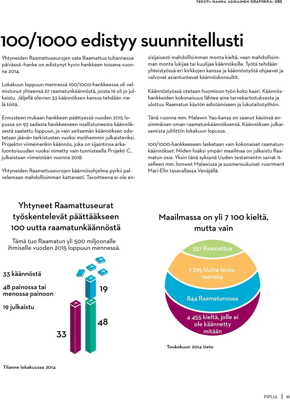 sisijaisesti mahdollisimman monta kieltä, vaan mahdollisimman monta lukijaa tai kuulijaa käännöksille.