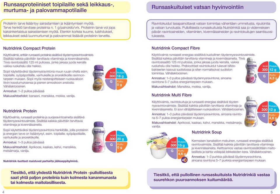 Etenkin korkea kuume, tulehdukset, leikkaukset sekä luunmurtumat ja palovammat lisäävät proteiinin tarvetta.