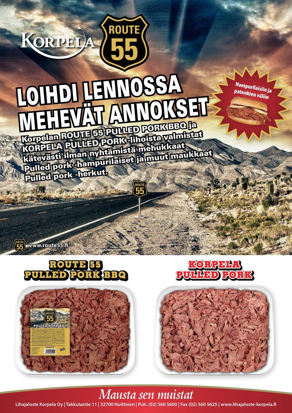Hampurilaisiin ja patonkien väliin www.route55.