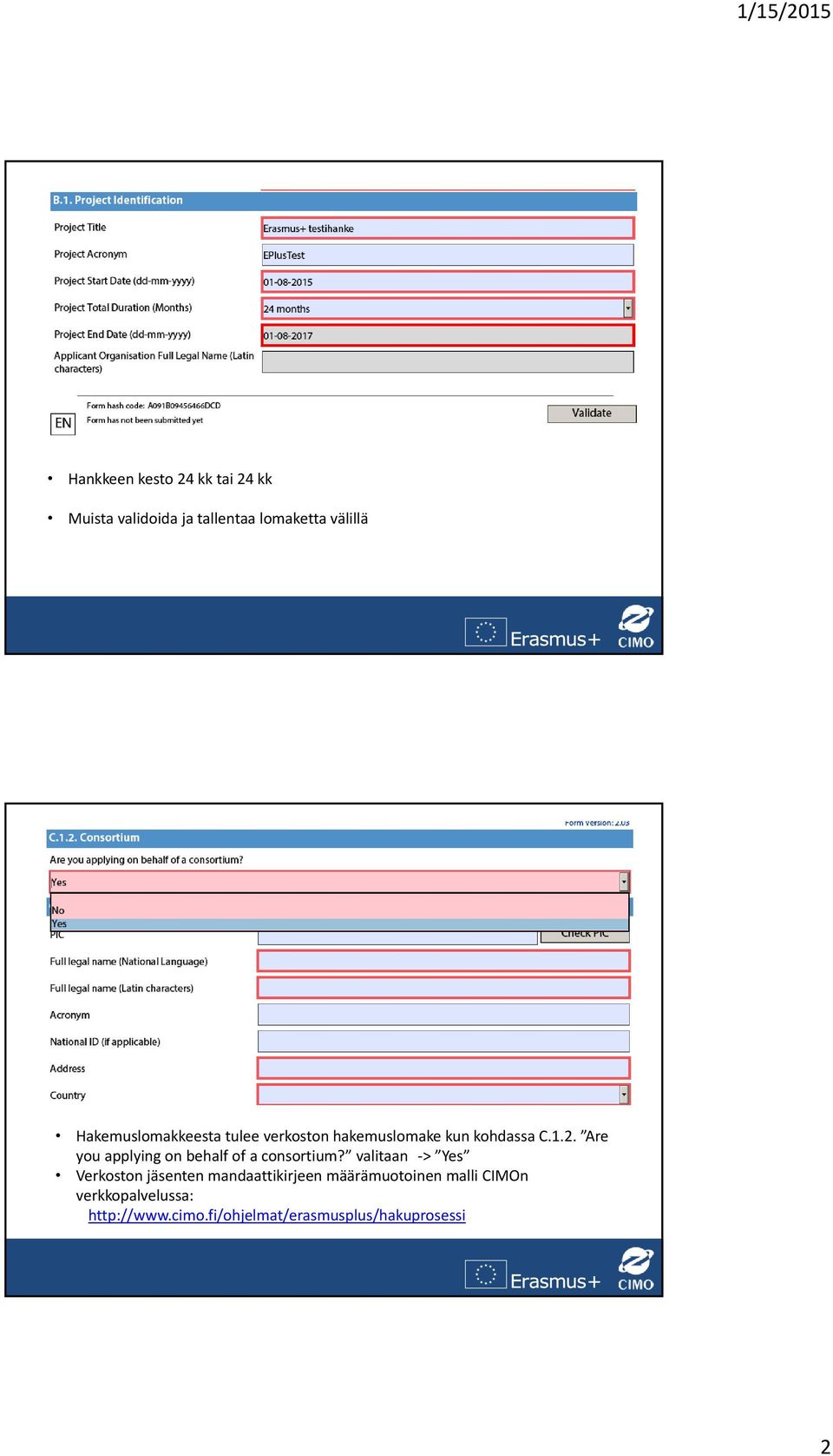 Are you applying on behalf of a consortium?