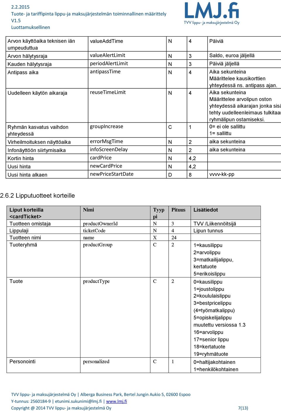 Uudelleen käytön aikaraja reusetimelimit N 4 Aika sekunteina Määrittelee arvolipun oston ryhmälipun ostamiseksi.