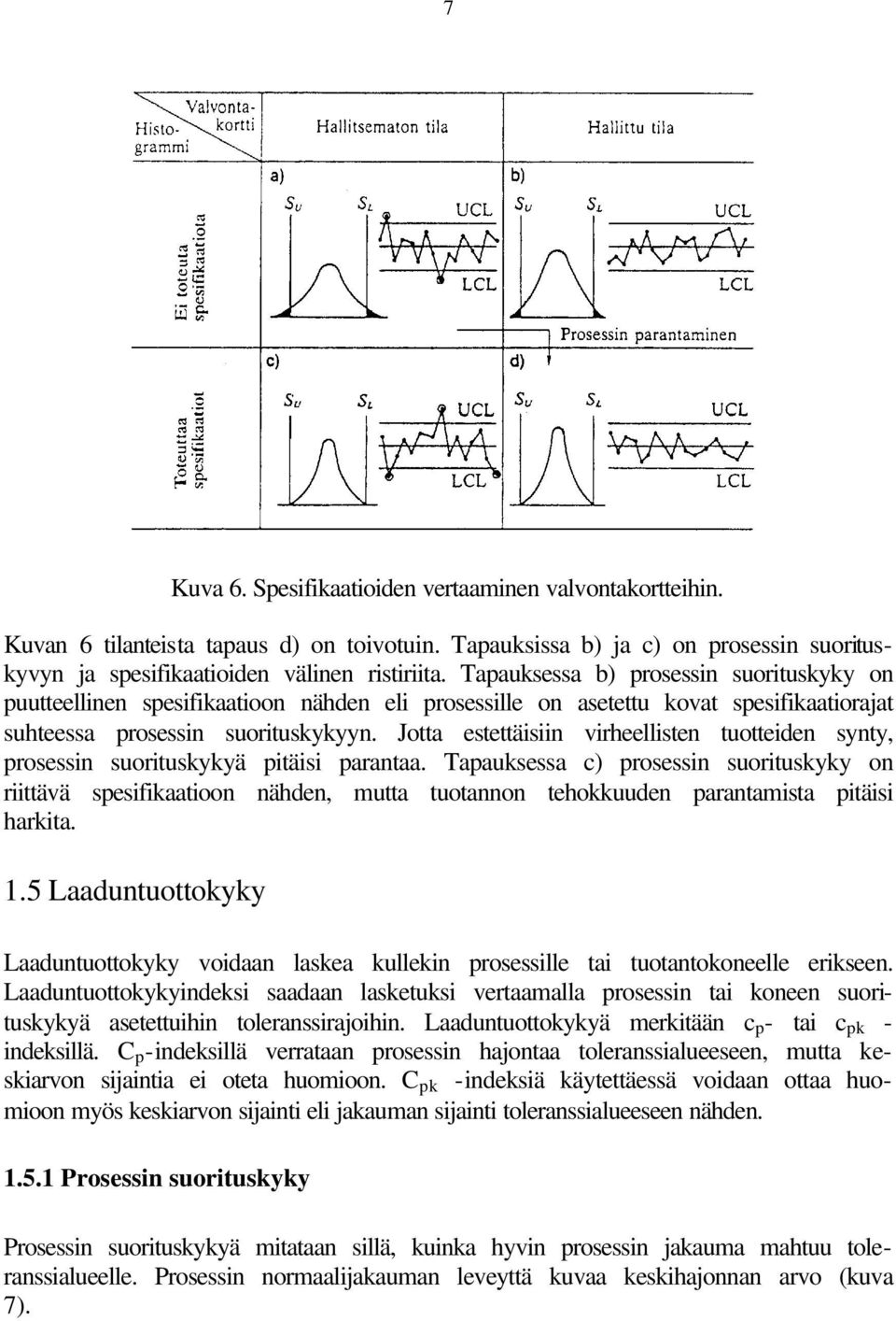 Jotta estettäisiin virheellisten tuotteiden synty, prosessin suorituskykyä pitäisi parantaa.