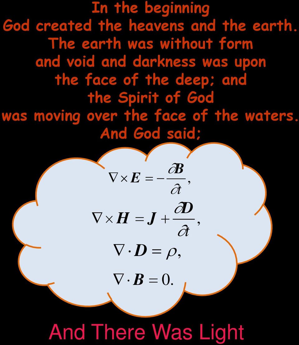 the Spirit of God was moving over the face of the waters.