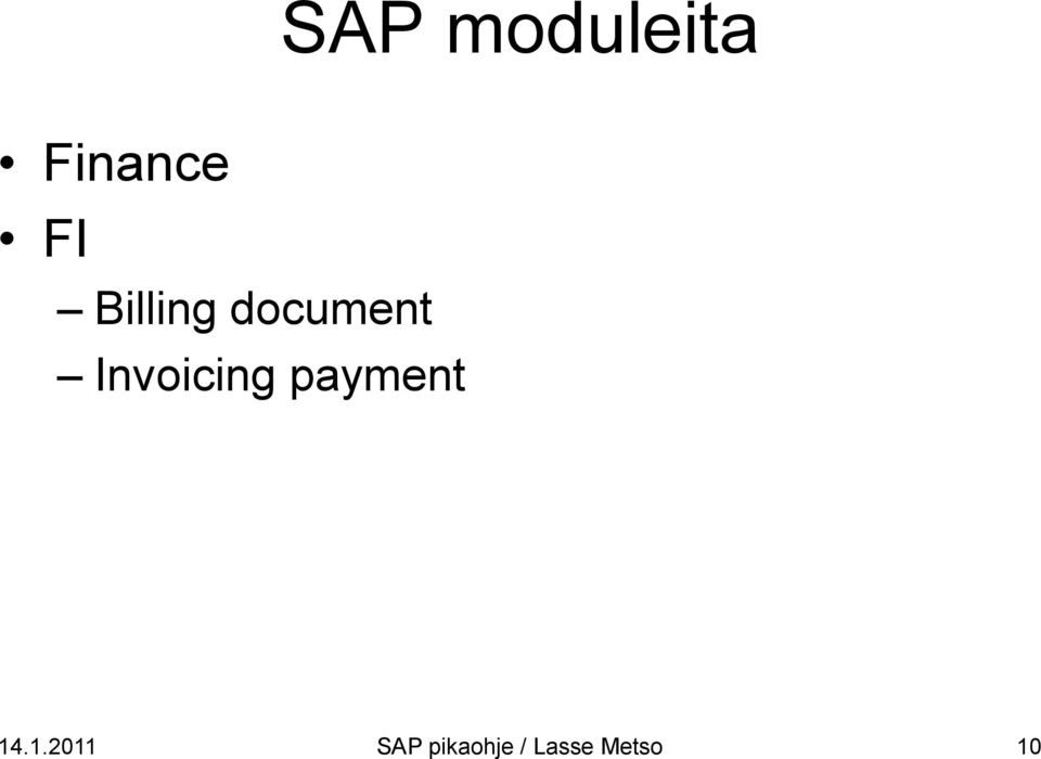 Invoicing payment 14