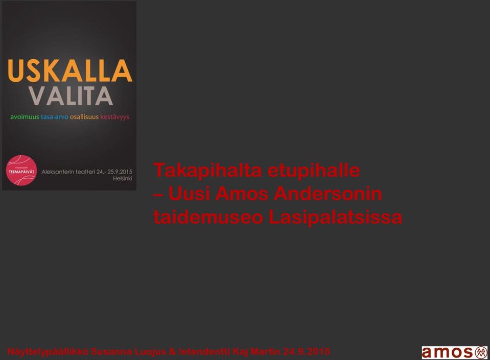 Lasipalatsissa Näyttelypäällikkö